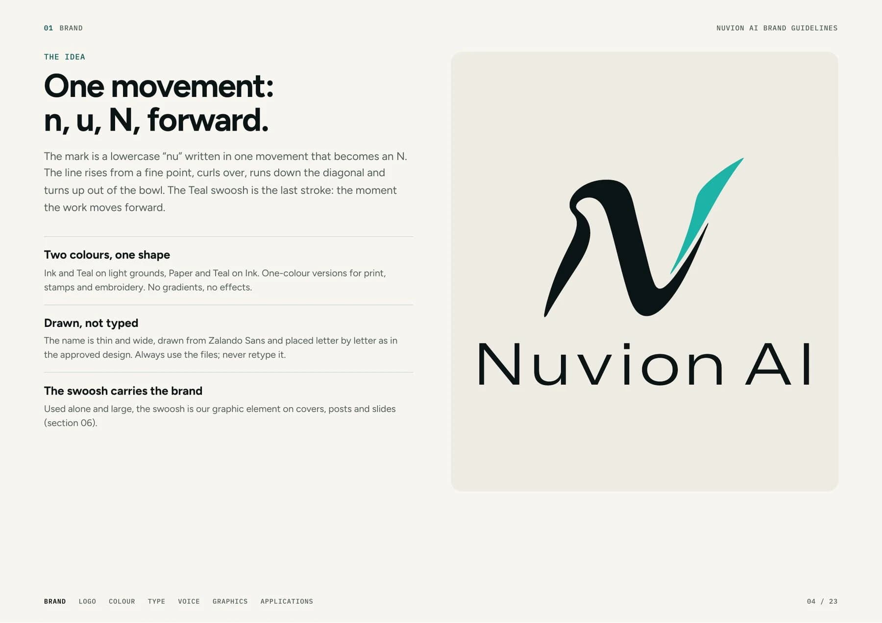 Nuvion AI logo and the thinking behind its form.