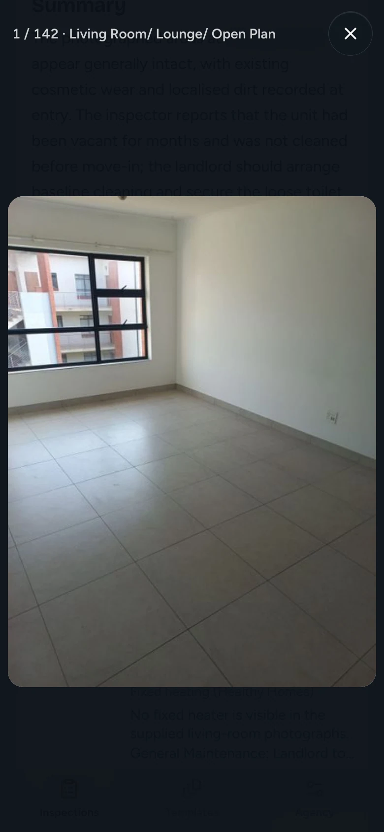 Roomwise room-photo viewer on a phone.